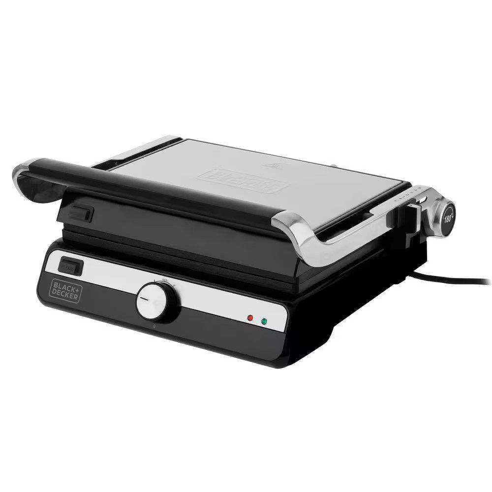 Grill Elétrico Black + Decker G1500g Gourmand com Chapa Antiaderente 1500W Cinza 220V