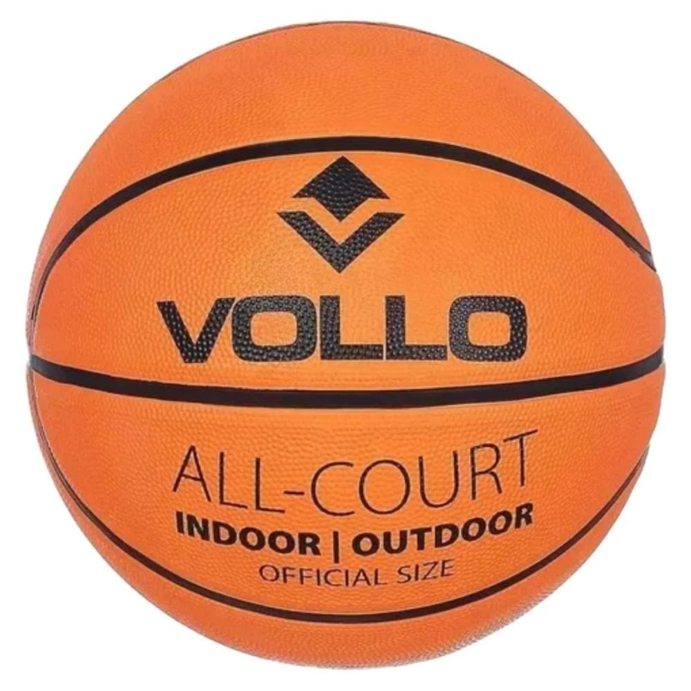 Bola de Basquete Vollo Tamanho Oficial para Competições Masculinas Textura para Maior Aderência Laranja Vollo Sports