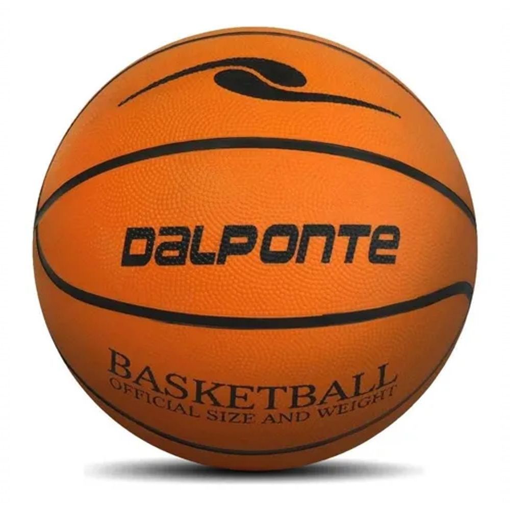 Bola de Basquete Oficial Revestida com Borracha sem Costura Laranja Dalponte Miolo Removível