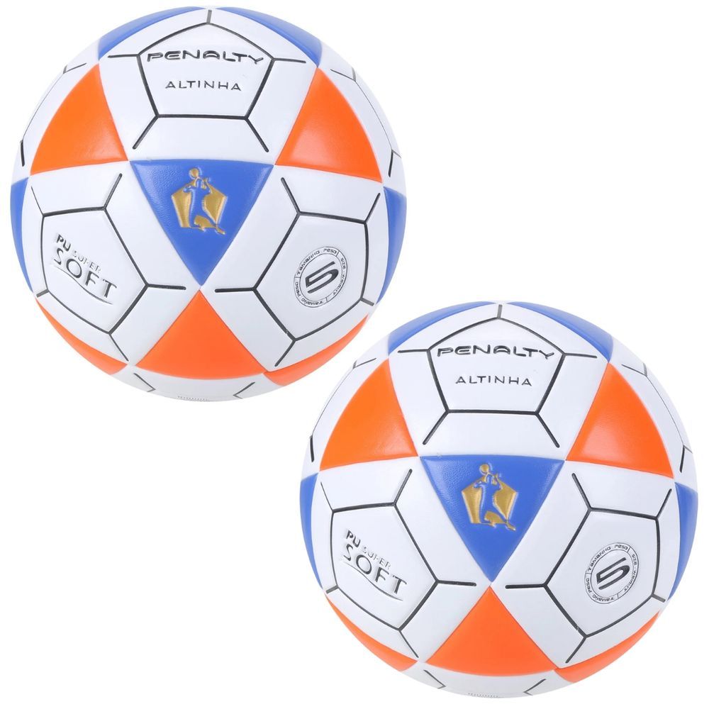 Bola de Futevôlei Penalty Alta XXI sem Costura Toque Macio Laranja 2 Unidades