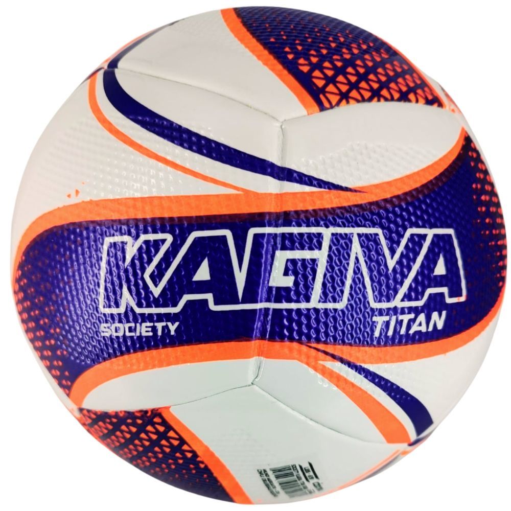 Bola de Futebol Society Titan 2026 com Tecnologia Termofusion e Material PVC Premium Roxo+Laranja Kagiva