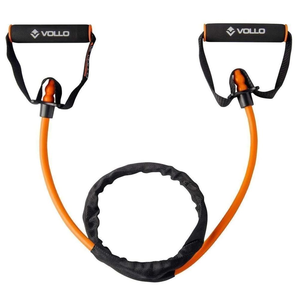 Extensor Vollo VP1064 Nível Médio 11mm Fortalecimento Muscular Laranja Vollo Sports 120CM