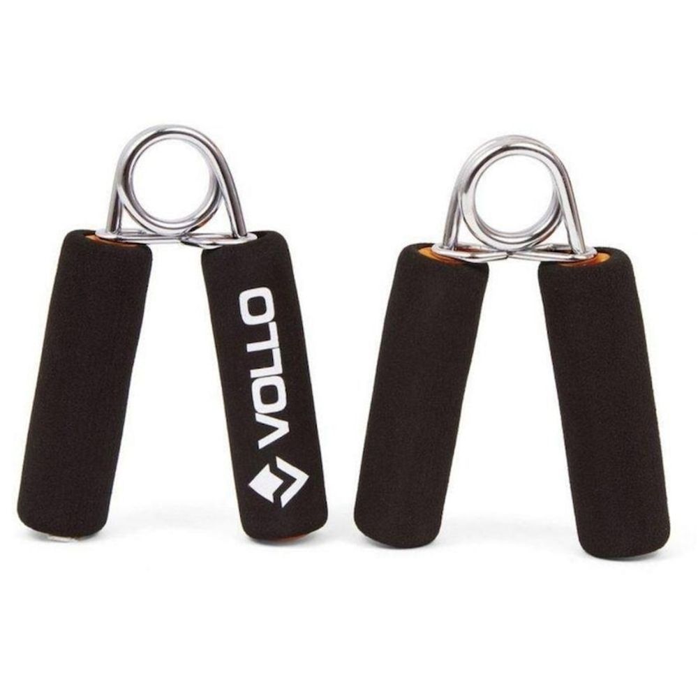Hand Grip VLS3102 Fortalecimento Anatômico com Cabo Espumado Preto Vollo Sports