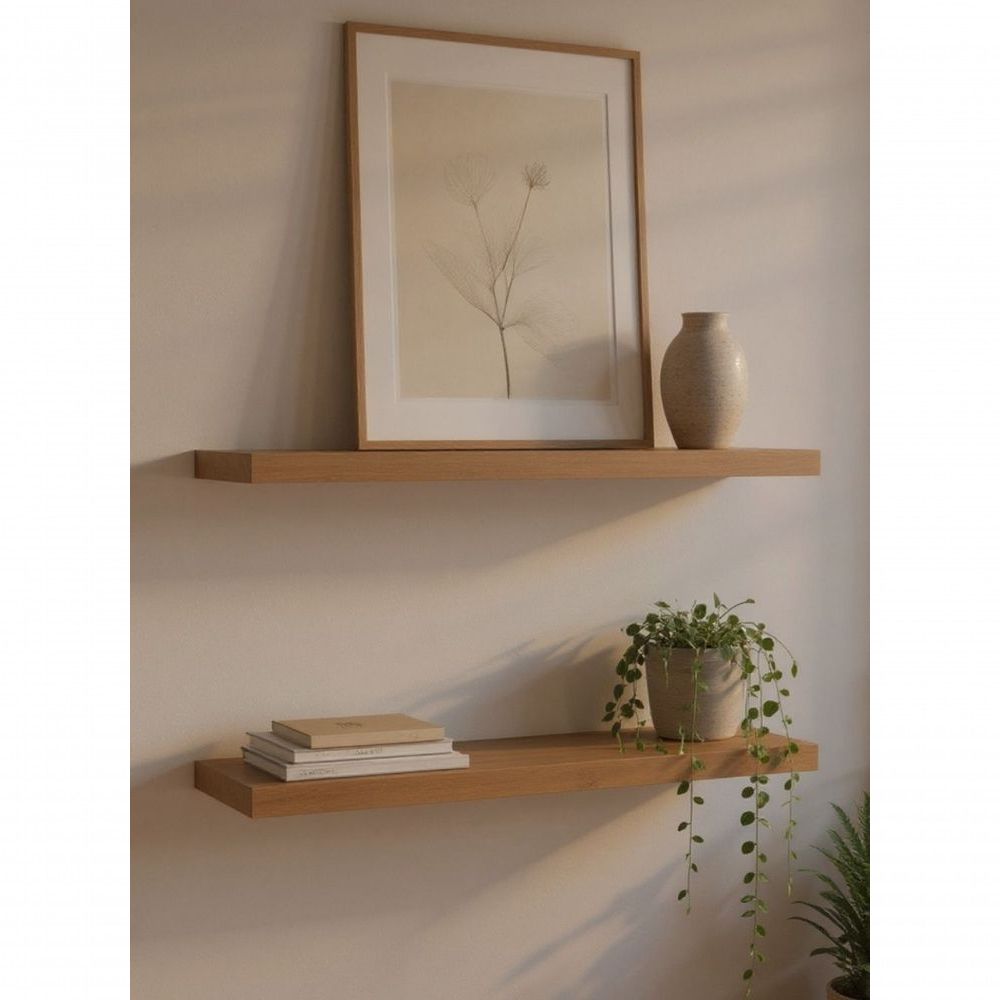 Prateleira Kit de 2 60CM MDF Freijó Amadeirado On Móveis 60CM 2 Unidades