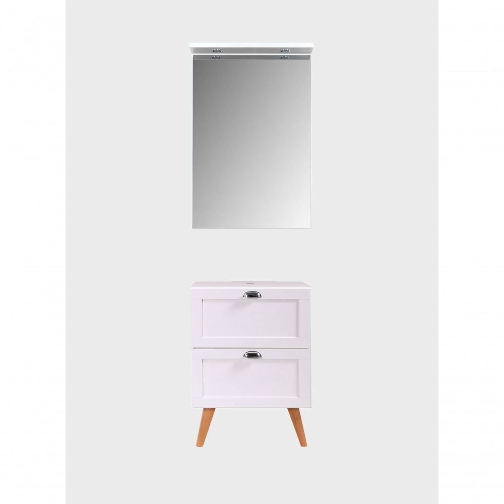 Gabinete para Banheiro Milano Suspenso 3 Gavetas MDF 60CM Branco On Móveis