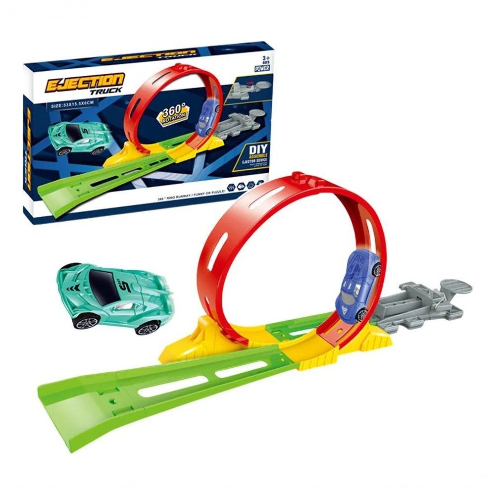 Pista de Carrinhos MD5073 com Lançador e Loop 360o Multicolorido First Bikes