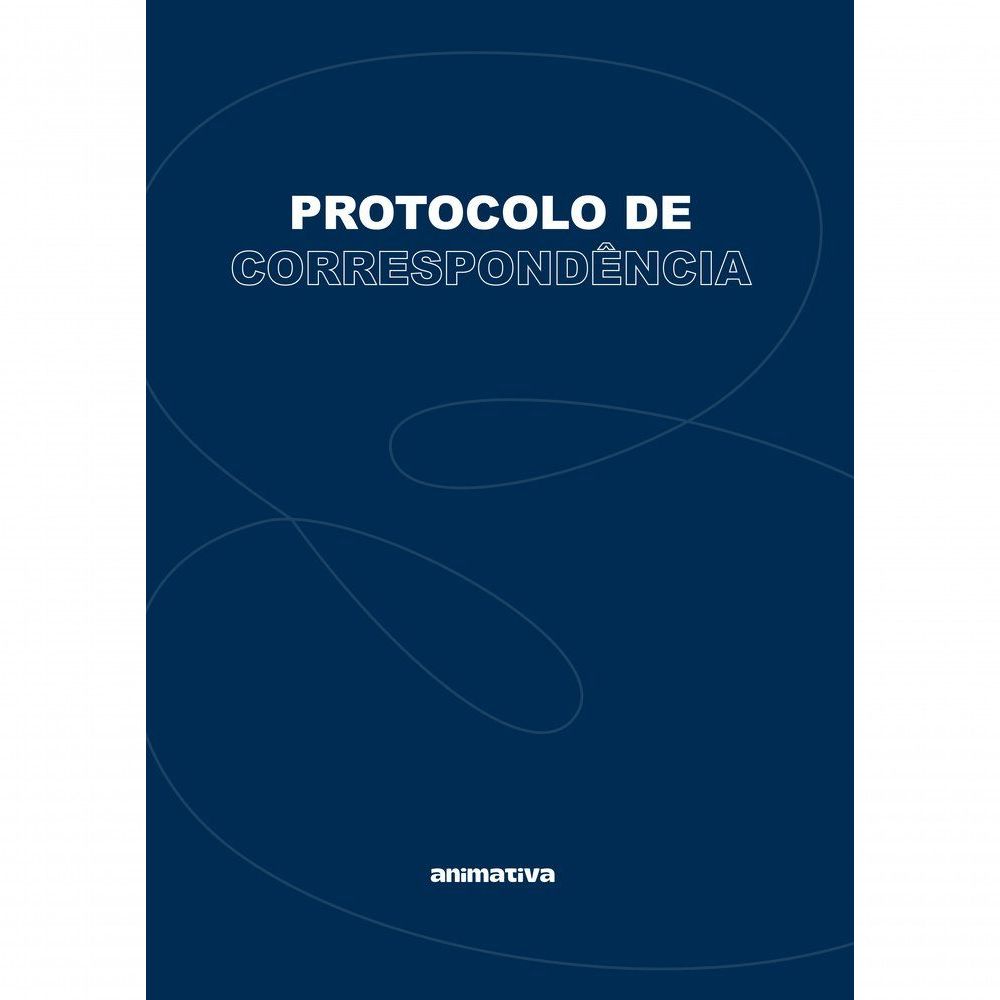 Livro Protocolo Azul de Correspondência 104 Folhas 16cm X 22,5cm 01 Unidade