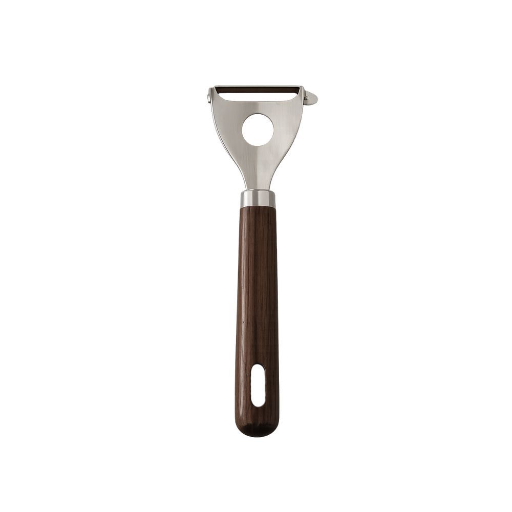 Descascador com Cabo Wood Resistente e Prático para Cozinha Lâmina Afiada Alimentos Leve e Fácil de Limpar Amadeirado