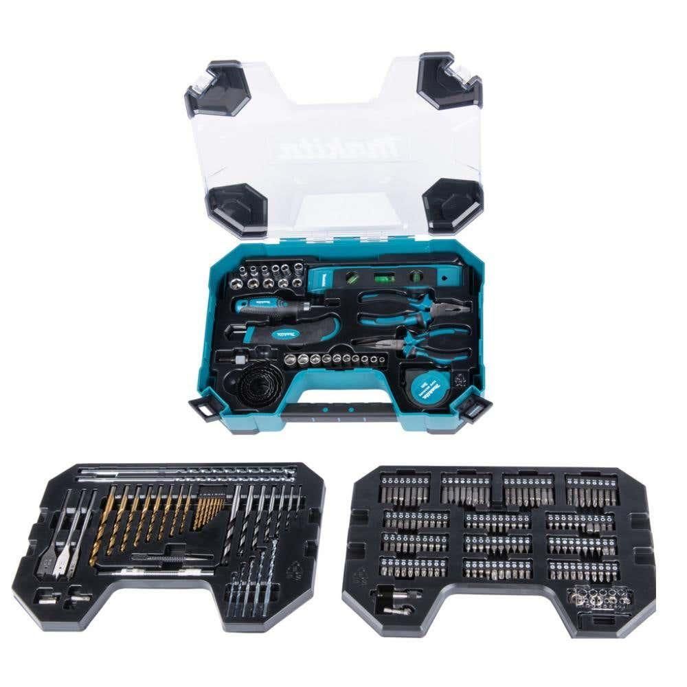 Kit de Acessórios E-22610 com 200 Peças para Perfuração e Aparafusamento em Metal Madeira e Alvenaria Makita