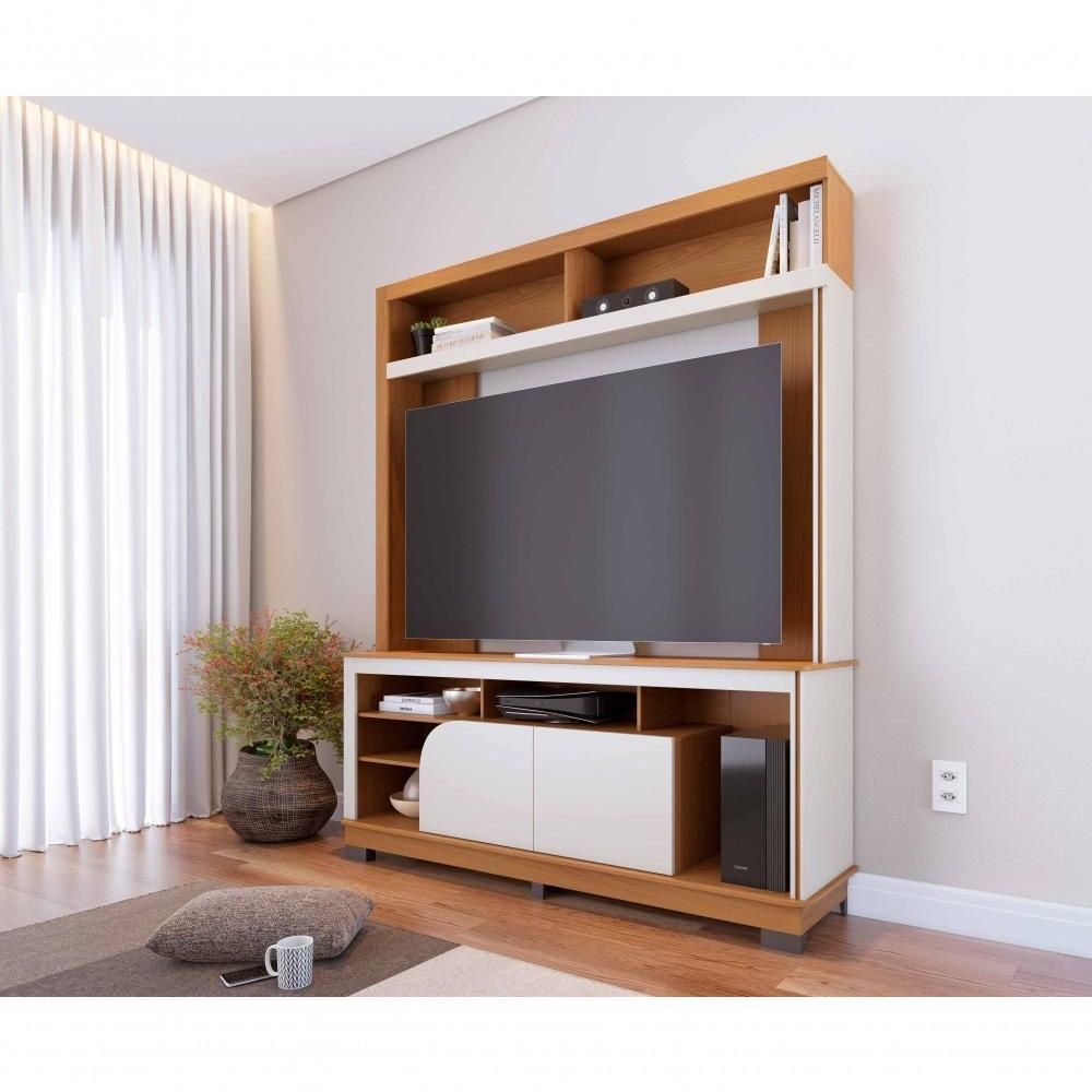 Estante para Tv Belaya 2 Portas 2 Prateleiras MDP 15mm MDF 12mm 160CM Amadeirado Colibri Móveis