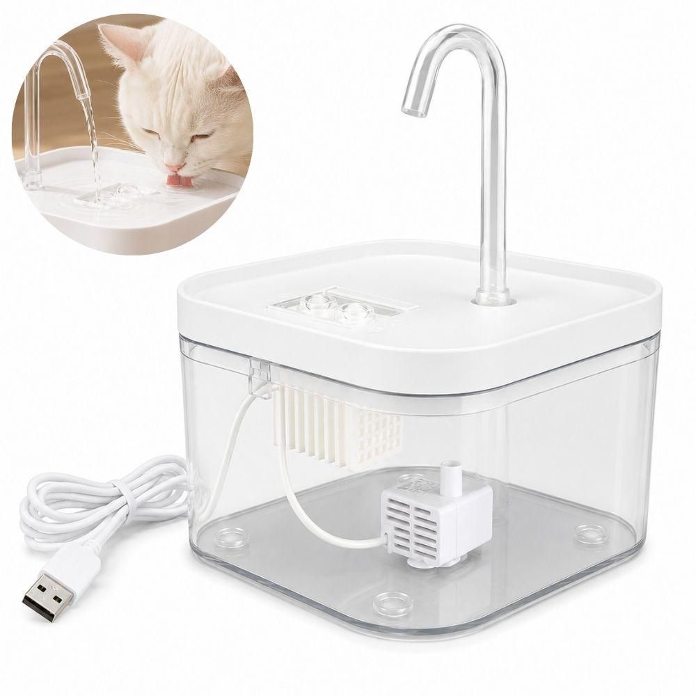 Bebedouro Fonte Automático Yeet para Gatos e Cachorros Transparente com Filtragem 0,198kg 1 Unidade