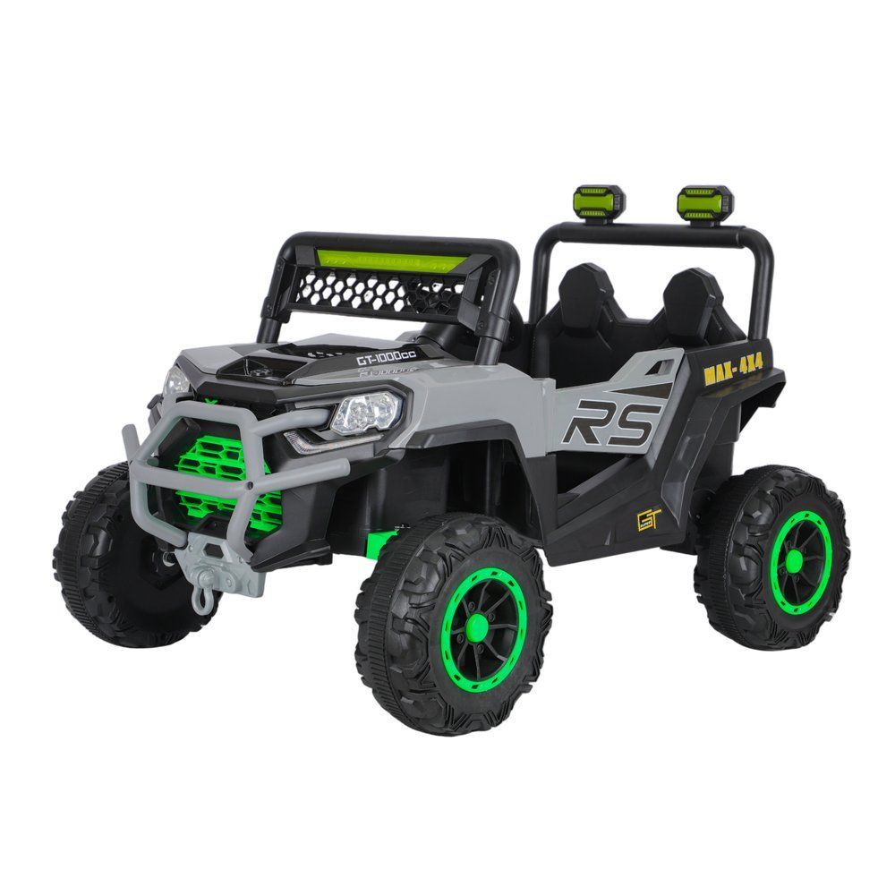 Carrinho Elétrico Infantil Jipe Force com Controle Remoto e Faróis LED Cinza Unitoys