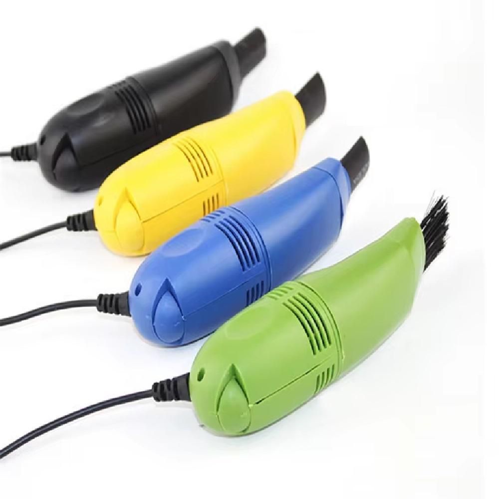 Mini Aspirador de Pó Portátil USB para Teclado e Notebook com Escova e Tubo de Sucção Branco Yeet