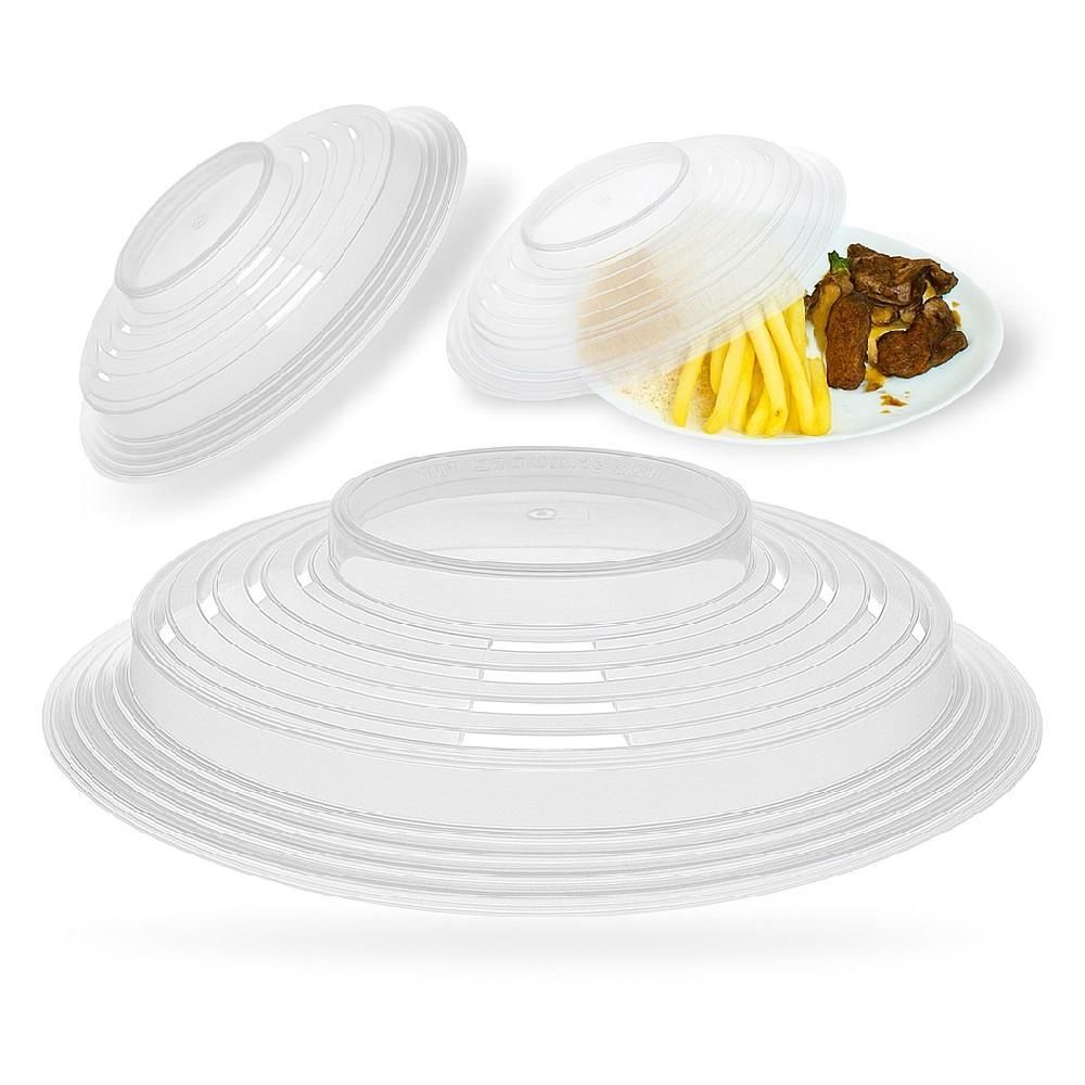 Tampa para Micro-ondas Protetora de Alimentos Plástico Resistente Livre de BPA Anti Respingo Cozinha Transparente Yeet