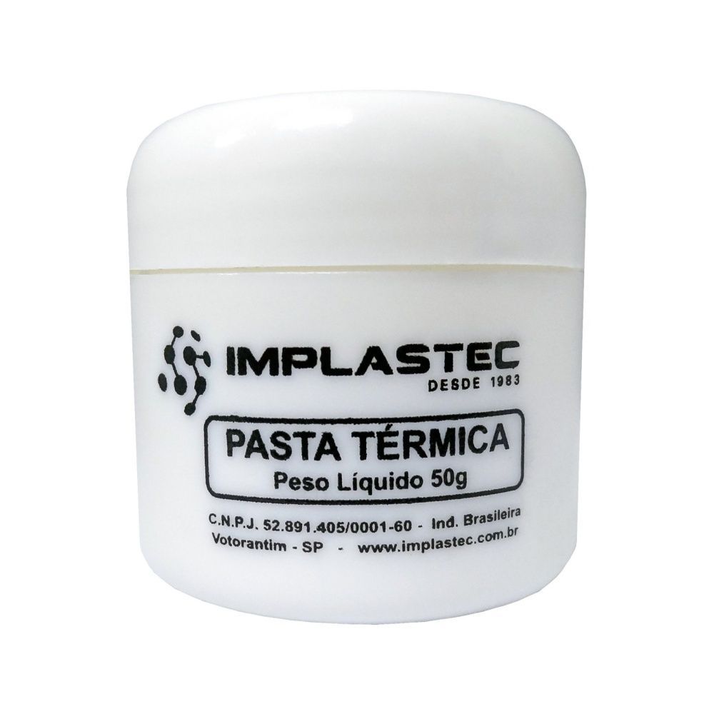 Pasta Térmica Pote 50g para Processadores e Dissipadores Branco Implastec
