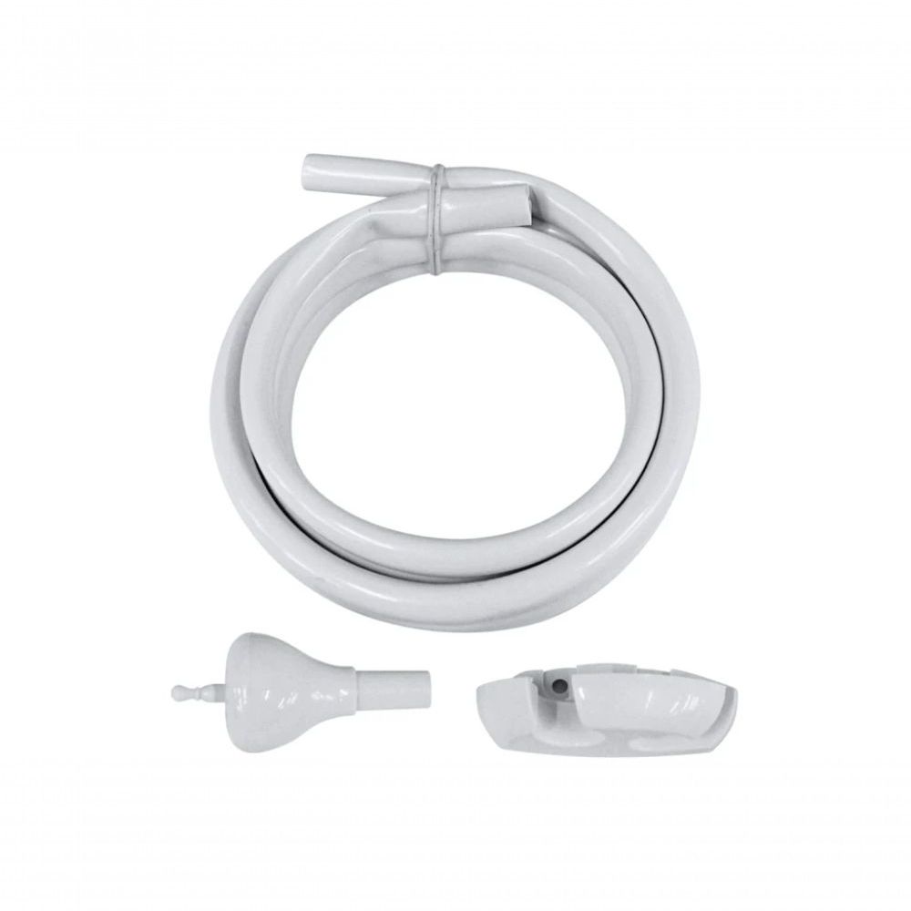 Chuveirinho para Chuveiro Elétrico Completo Branco com Mangueira Flexível e Suporte Plástico Lorenzetti 110V 5CM
