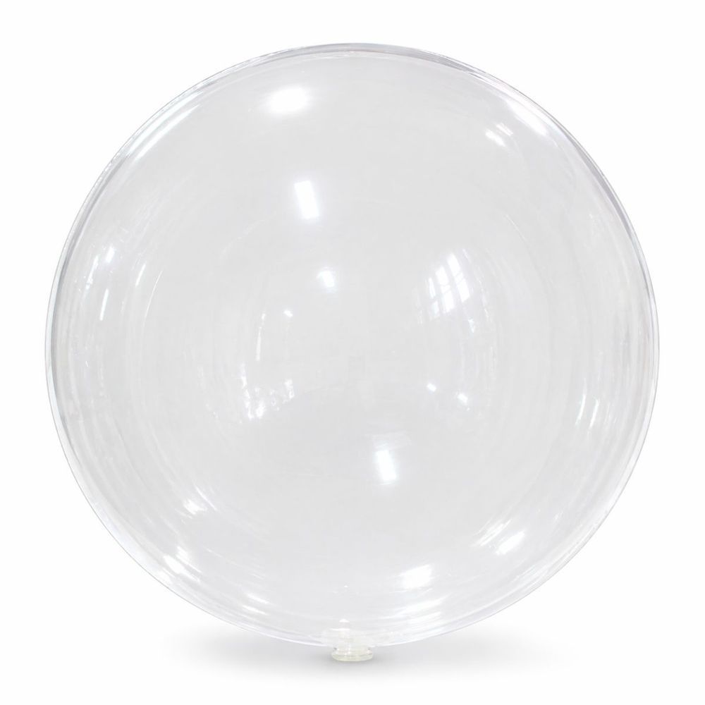 Balão para Decoração Bubble em Plástico 24 Polegadas Kit com 25 Unidades Transparente Extra Festas