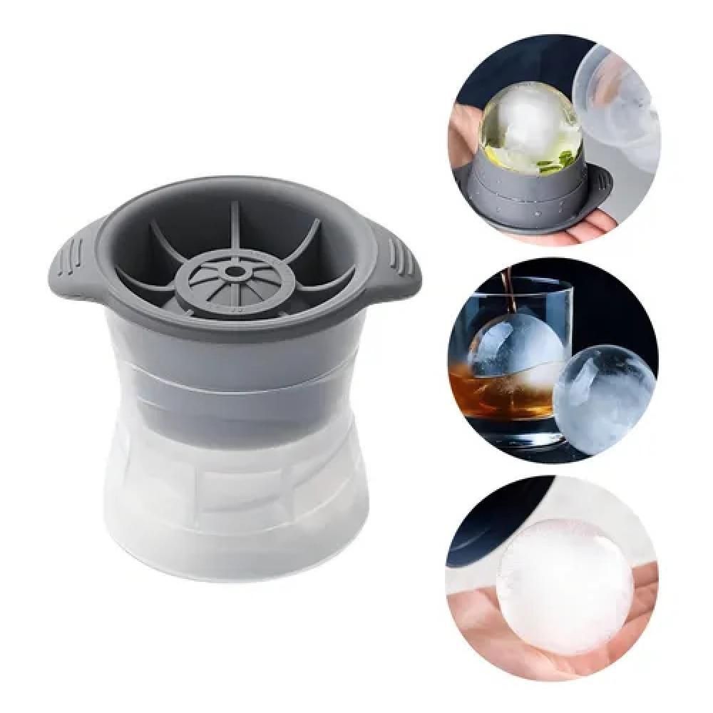 Forma de Gelo Esfera 3D Negroni Esfera Perfeita 6cm Silicone Flexível BPA Free para Drinks e Bebidas Transparente Yeet