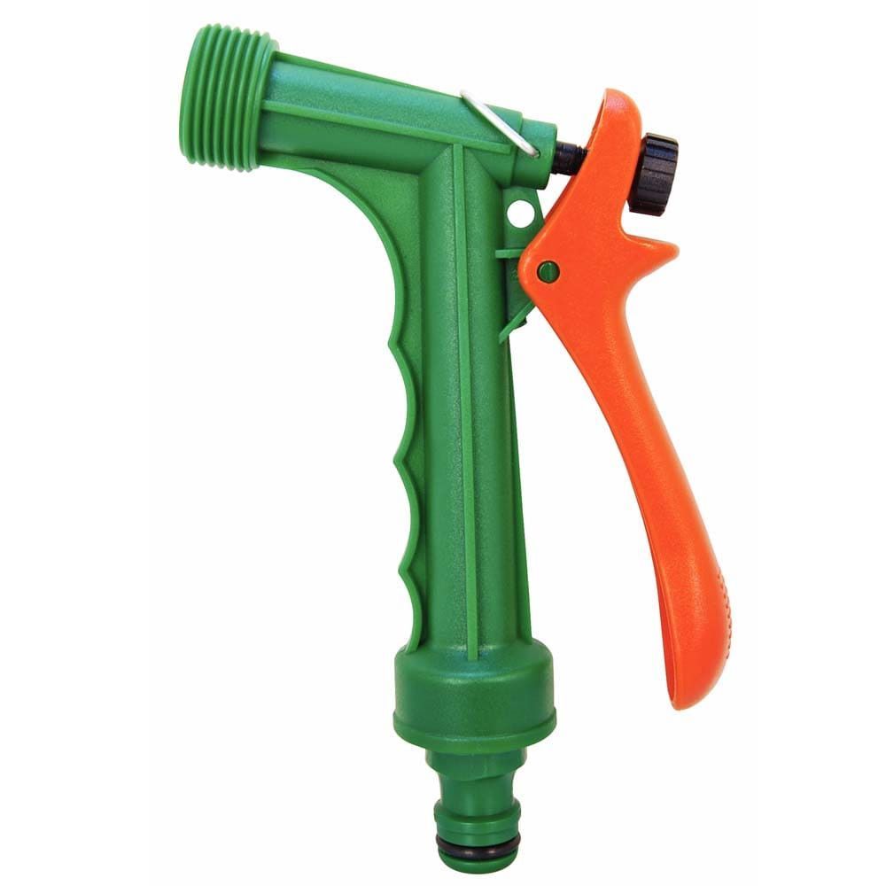 Hidropistola Multifunção 7 Jatos Reguláveis com Sistema Intercambiável e Bloqueio de Água Verde Tramontina