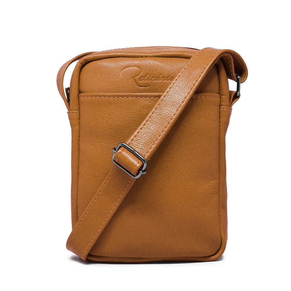Bolsa Tom Shoulder Bag Couro 21CM X 4CM X 15CM Caramelo Unissex Metais Personalizados