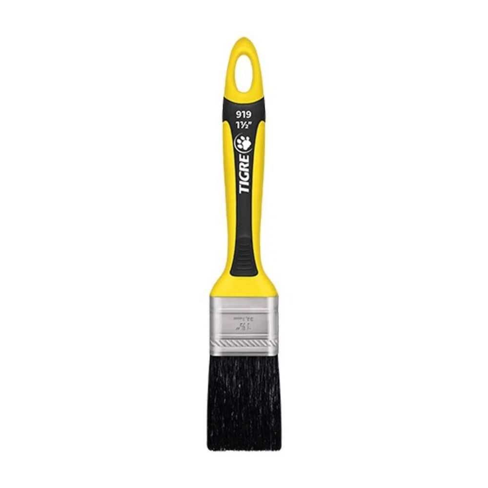 Pincel 919 Cerdas Longas com Filamentos Sintéticos Premium e Cabo Soft Grip Preto Tigre