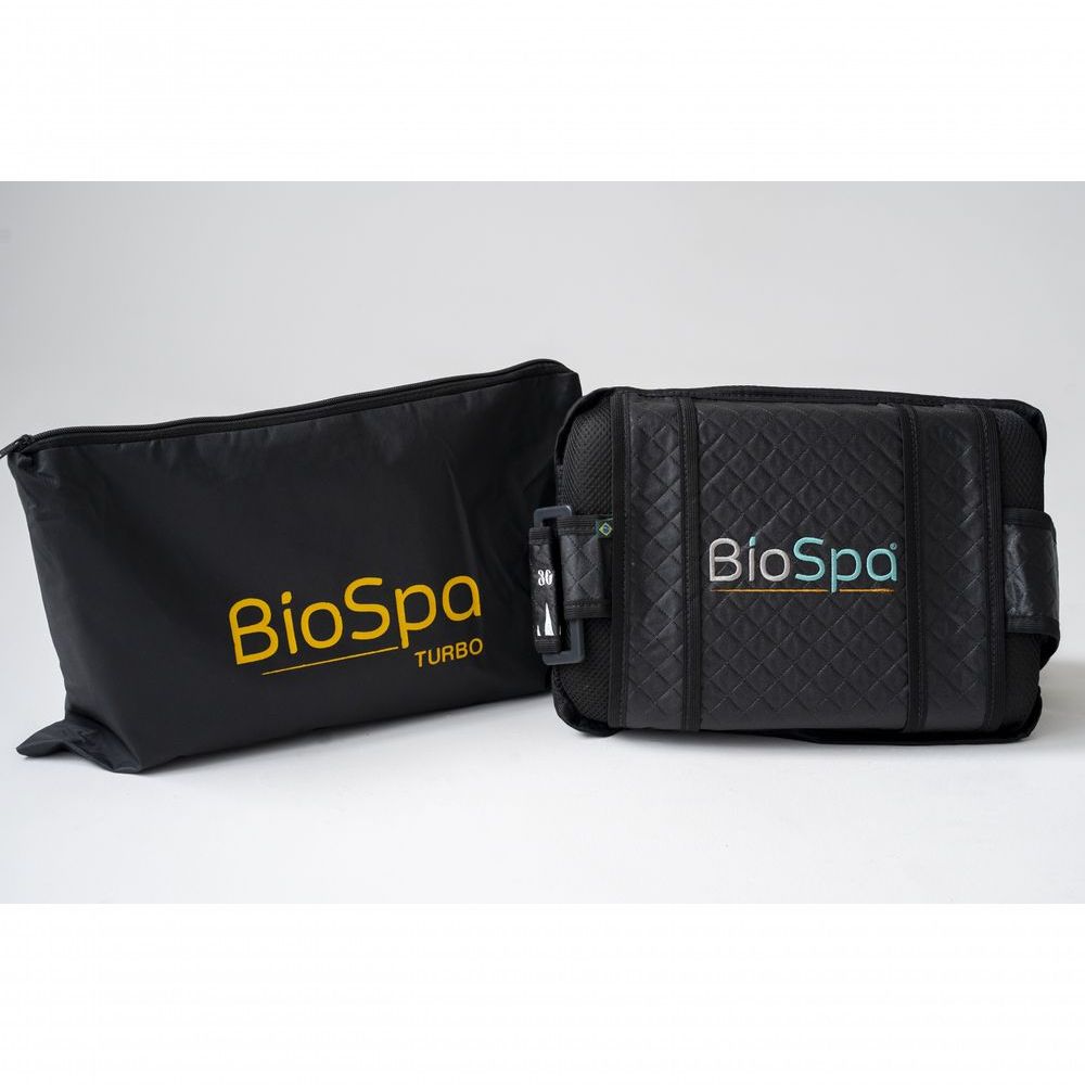 Cinta Massageadora Turbo Bio Spa com Aquecimento e 5 Modos de Massagem Bivolt Preto
