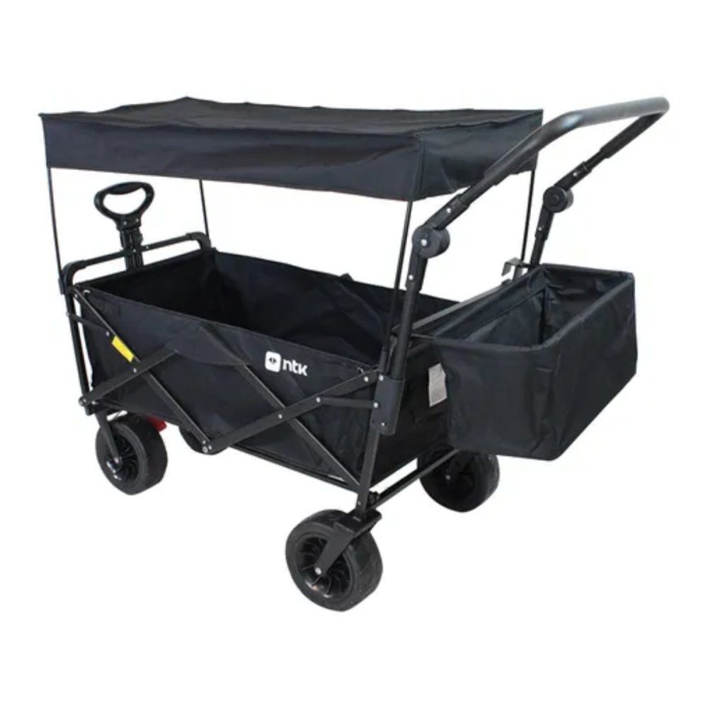 Carrinho Multiuso Montclair com Camada Suporta 80kg Dobrável Preto Nautika 83CM