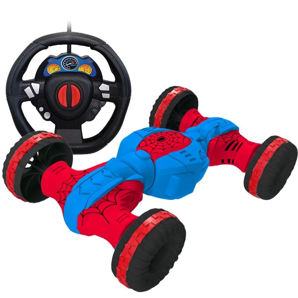 Carrinho de Controle Remoto Acrobata com 3 Funções e Movimentos Acrobáticos Vermelho Candide