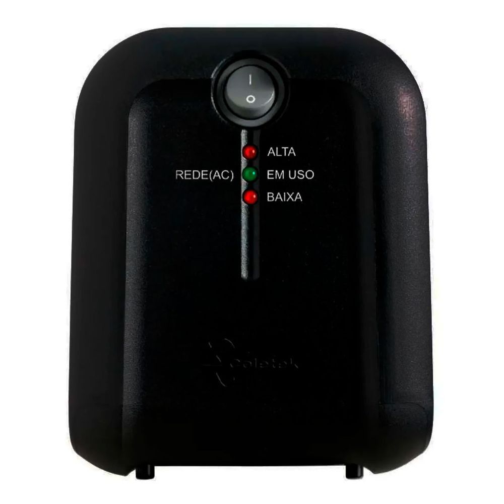 Estabilizador Coletek ES-2000VA-BA Bivolt Automático com Proteção para Eletrônicos Preto 2000VA