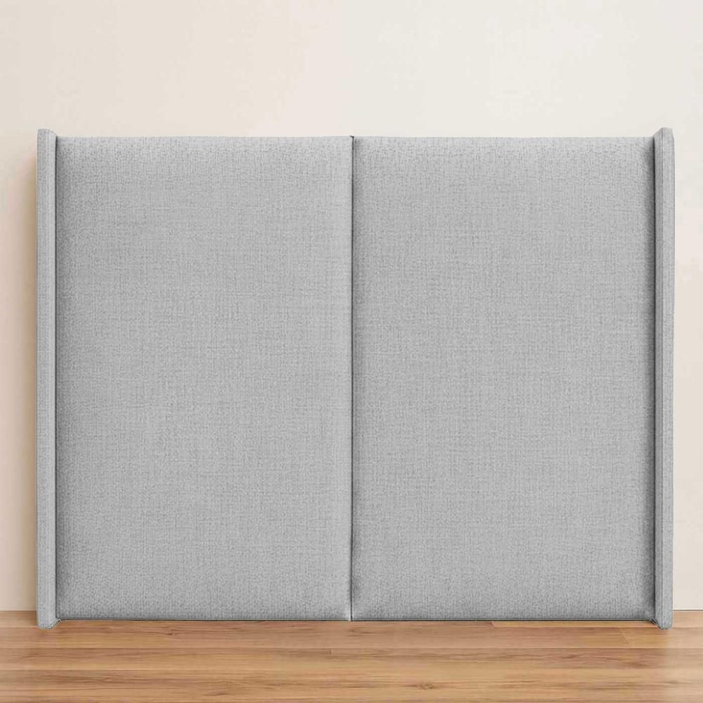 Cabeceira Cama Casal 156CM Estofada Linho Carter Cinza Fixação na Parede MDF Casa Lar Shop