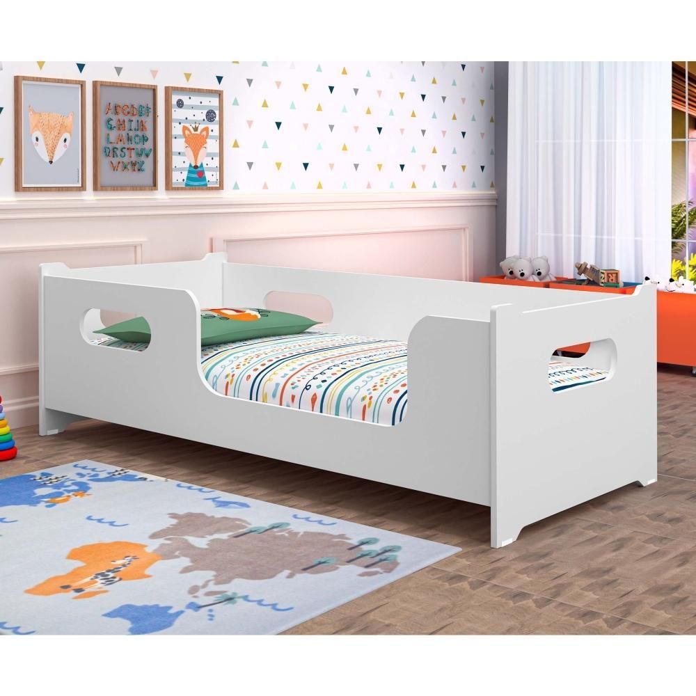 Mini Cama Ravi Infantil com Estrutura em MDF-MDP Branco Casah
