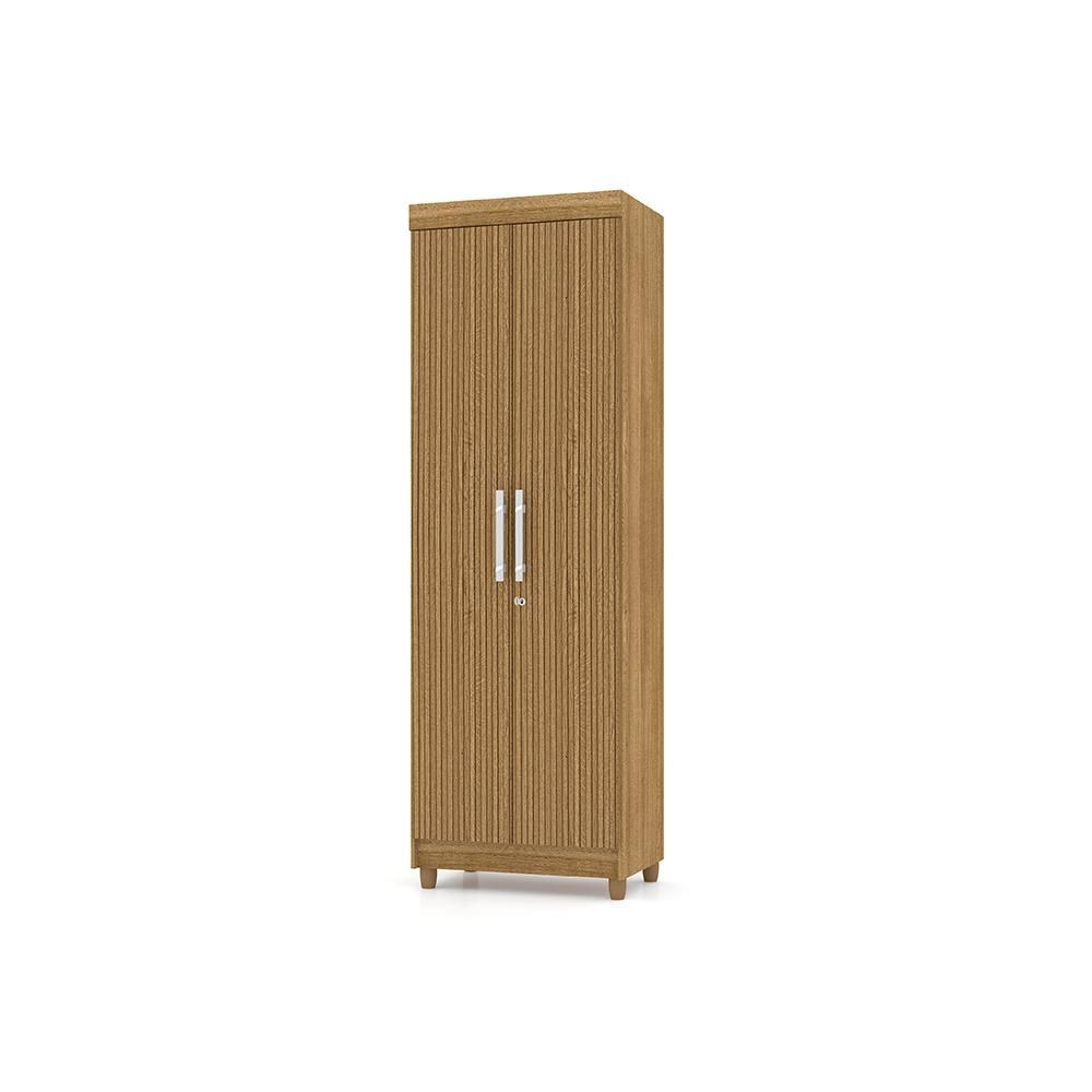 Armário Multiuso Brisa da Riviera 2 Portas 5 Prateleiras MDP 60CM Nature Vila Rica