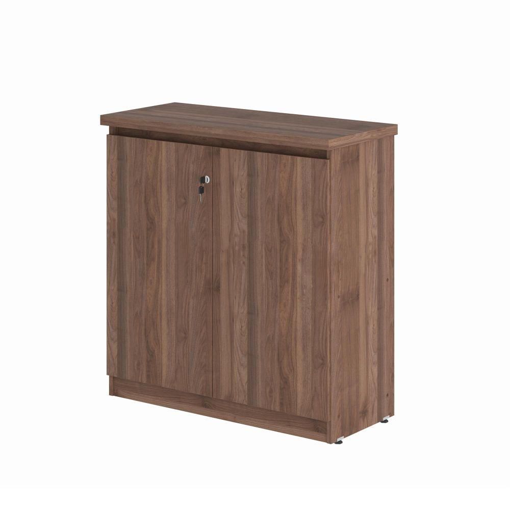 Balcão Balcao 2 Portas Amelia 1 Prateleira MDP 82CM Noce Plata Móveis