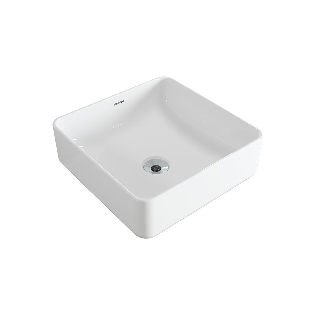 Cuba de Apoio SA-35 Quadrada Sobrepor Louça Sanitária Branca Lorenzetti 35CM