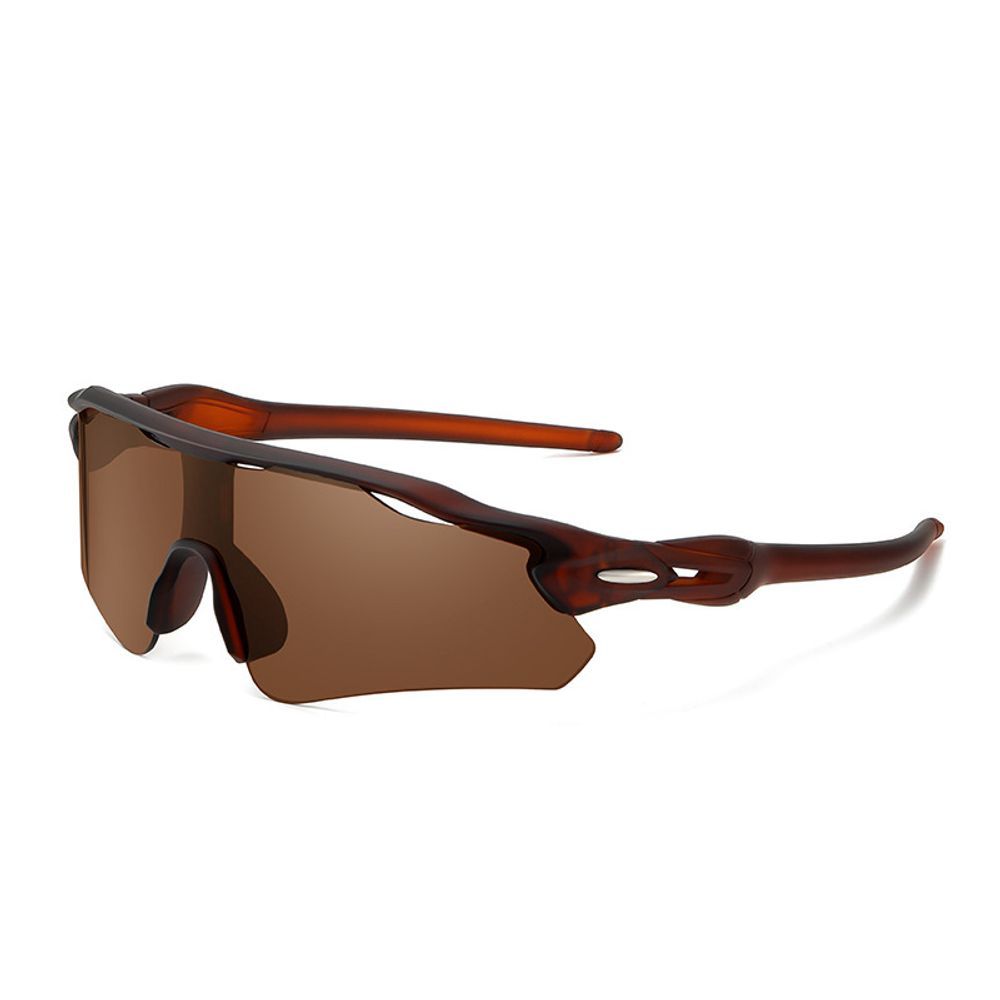 Óculos Esportivo UV400 para Ciclismo e Corrida Tudo em Caixa 10062-3 Policarbonato Marrom Unissex